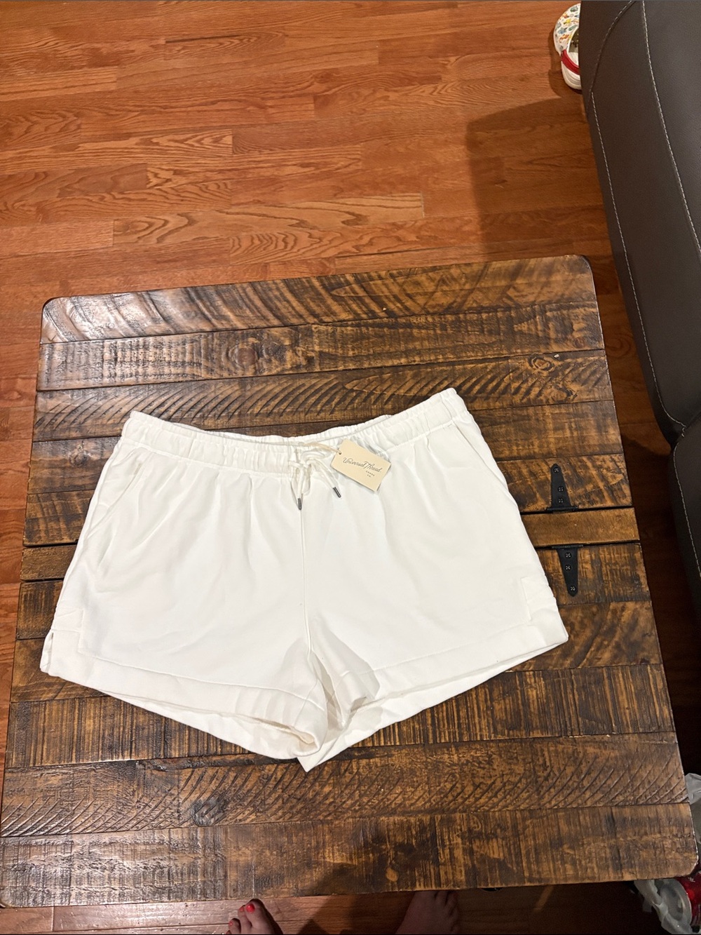 White Sweatshirt Fleece athletic shorts size 2x by universal Thread